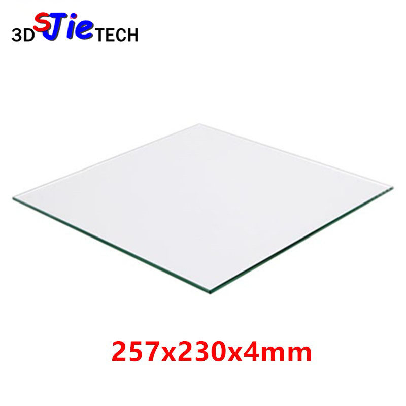 3D Printer Bed - 257X230X4Mm UM2 Kaca Pelat Bangun Cetak