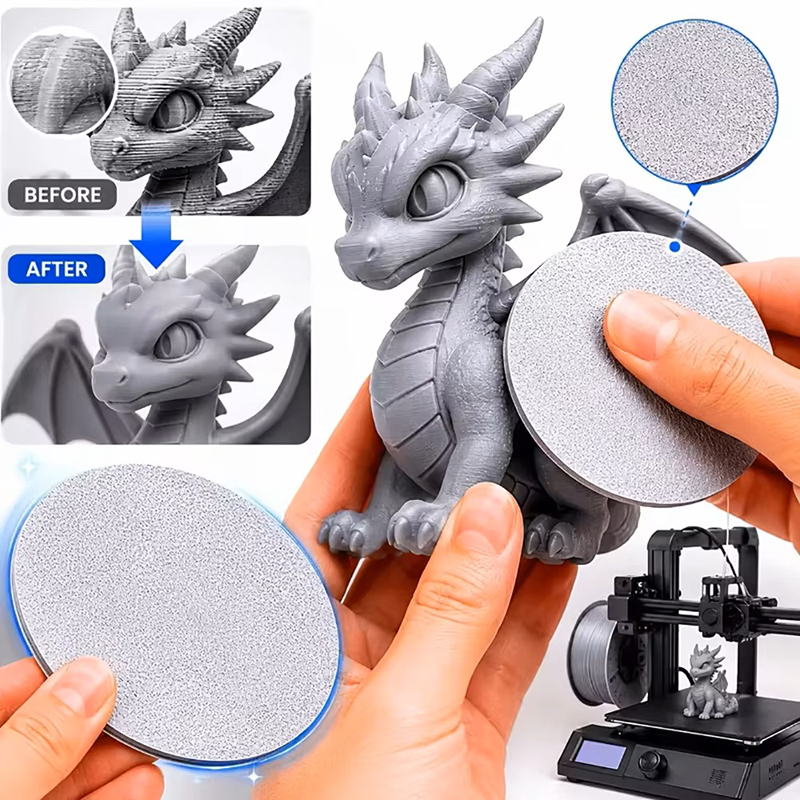Resin Printer - Alat Penghilang Garis Lapisan PLA, Cakram
