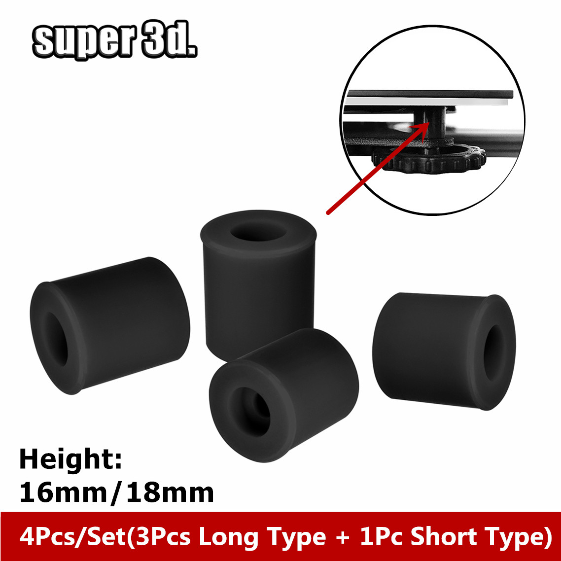 3D Printer Stand - 4/8/20 buah dudukan kolom silikon penyamarataan