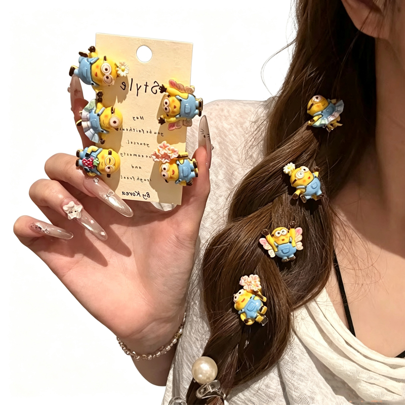 Resin Vat - 5 buah/10 buah Jepit Rambut Minion