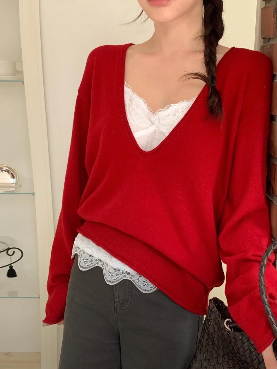 Sweater Rajut Wanita Musim Gug - Resin Vat ulasan dan harga