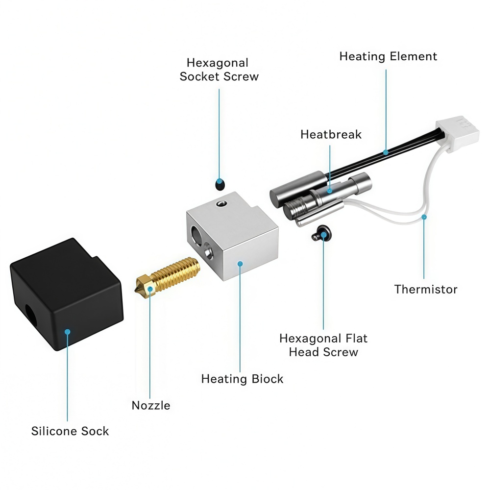 Untuk Anycubic Kobra S1/S1 Com - Hotend 0.4Mm ulasan dan harga