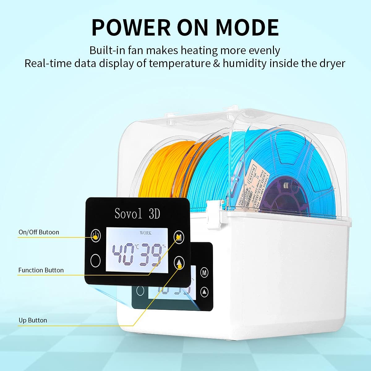 Sovol pengering filamen SH01,  - Enclosure 3D Printer ulasan dan harga