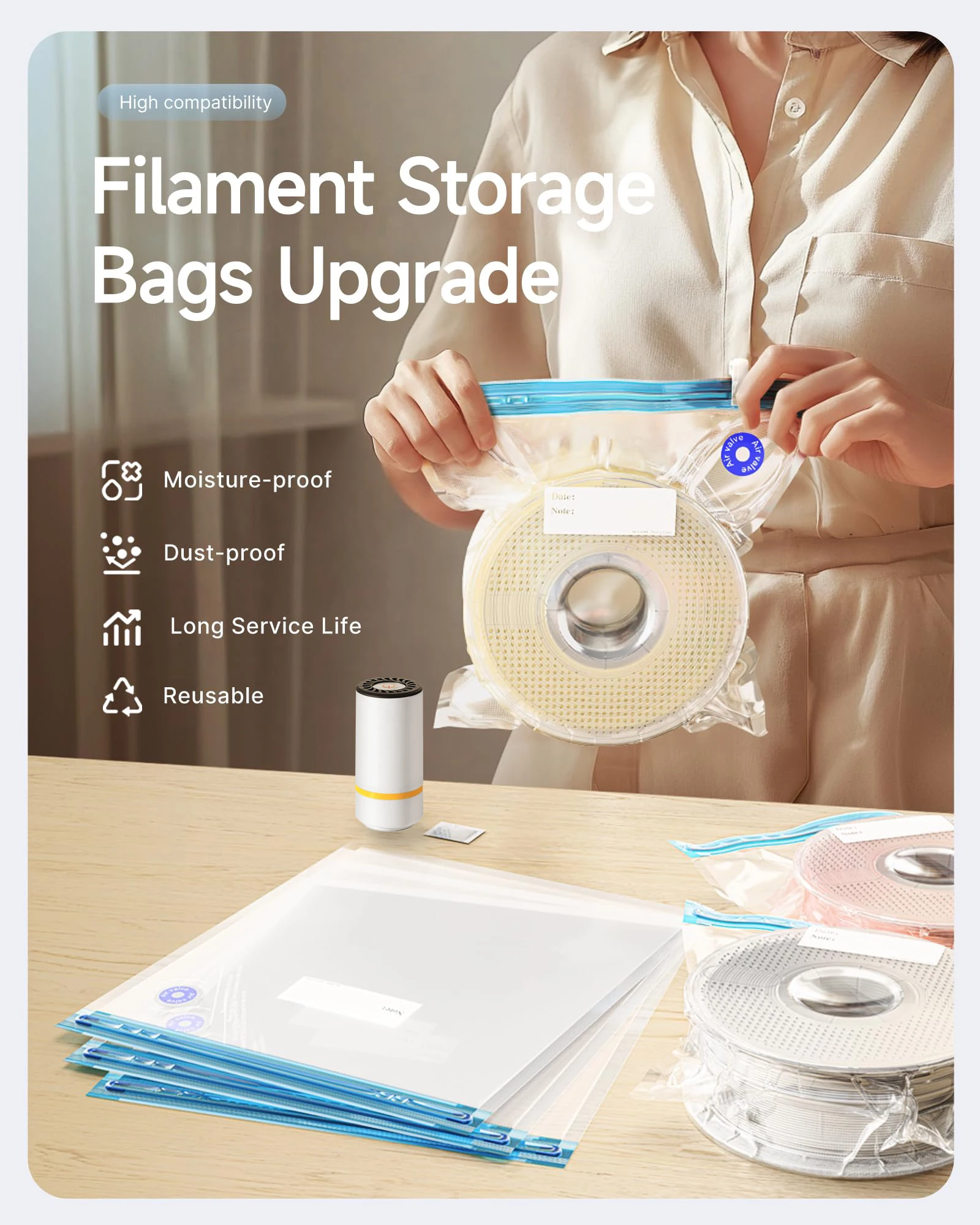 Tas Vakum Filamen Printer 3D d - Abs Filament ulasan dan harga