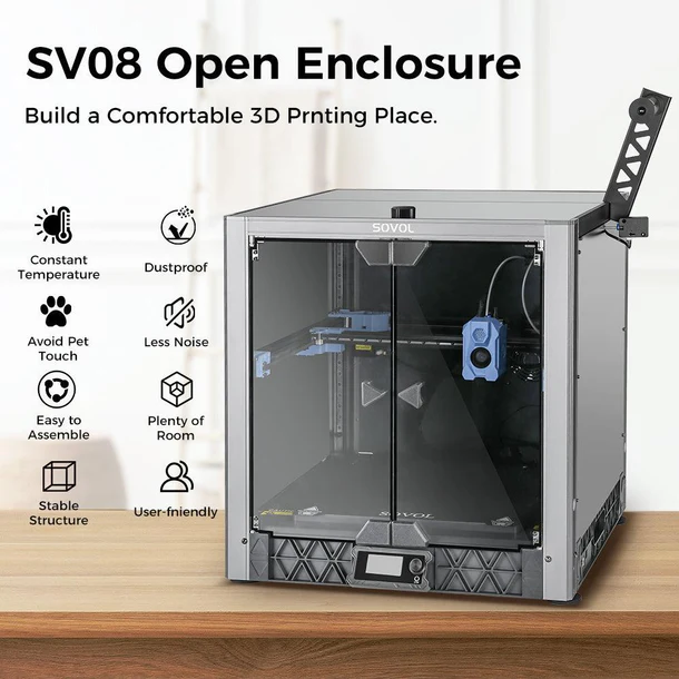Printer 3D Sovol SV08 Terbaru, - Enclosure 3D Printer ulasan dan harga